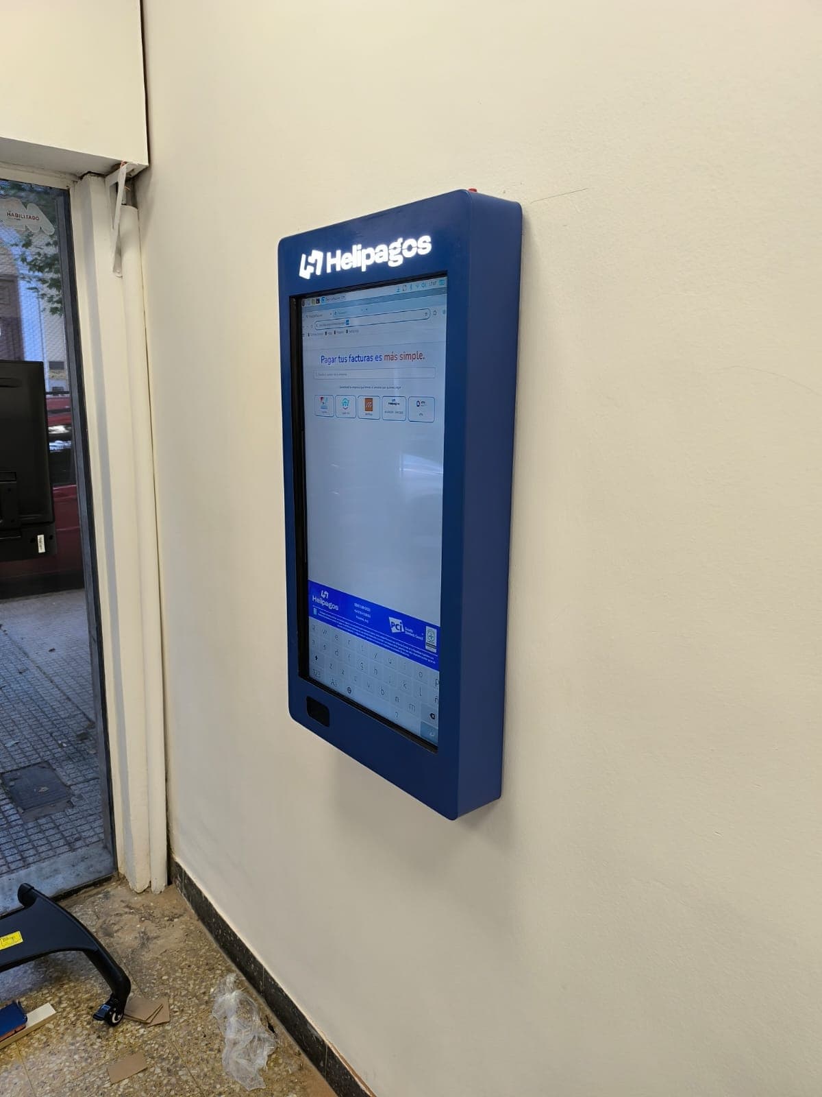 Detalle lateral de la implementación realizada para Helipagos